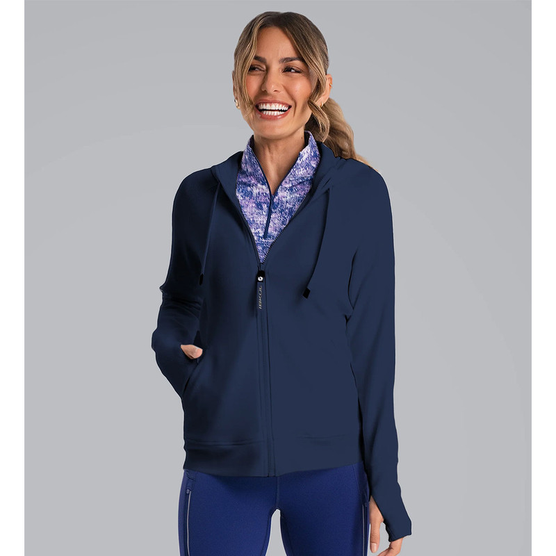 IBKUL Micro Waffle Knit Hood Jacket