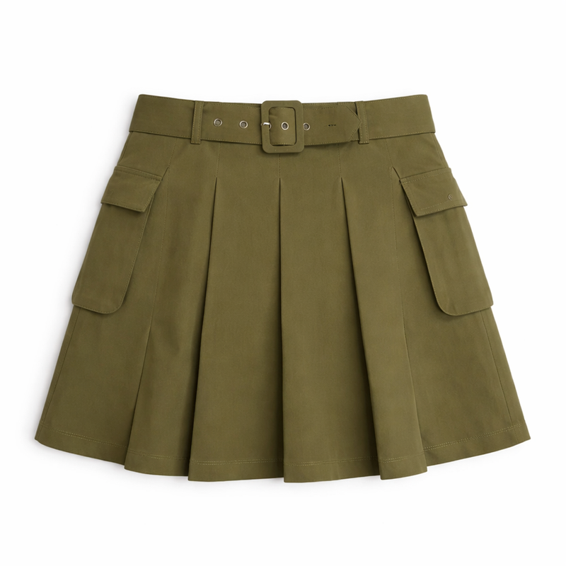 Calliope Amelia Pleated Cargo Skort