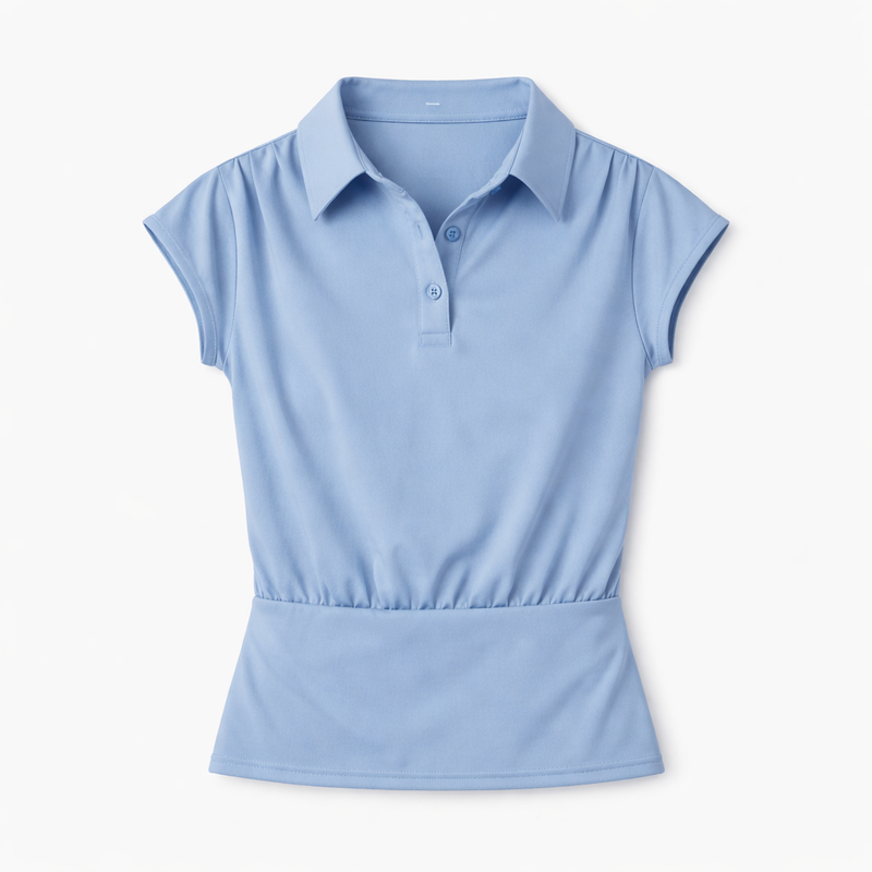 Calliope Amelia Crop Cap Sleeve Polo