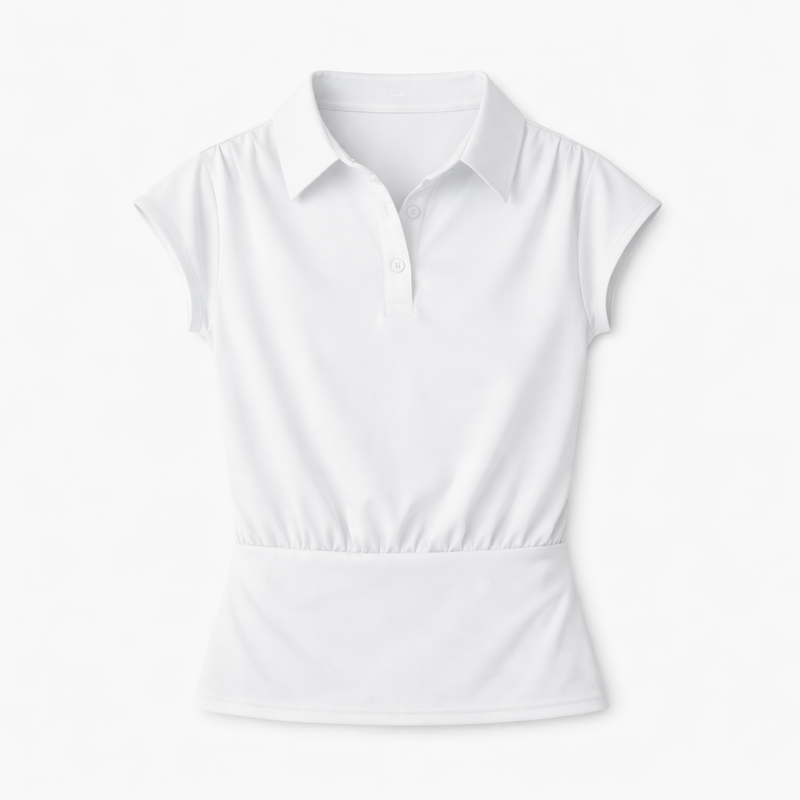 Calliope Amelia Crop Cap Sleeve Polo