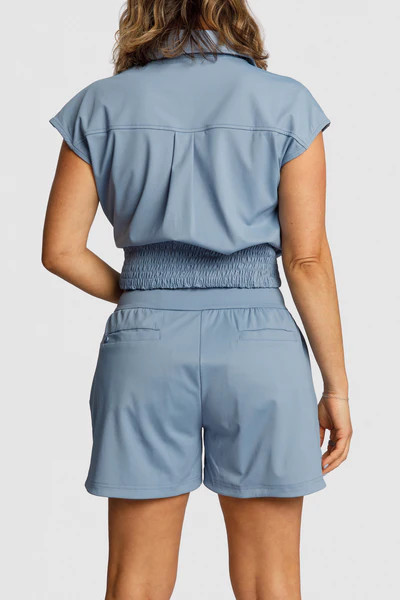 Calliope Amelia Crop Cap Sleeve Polo