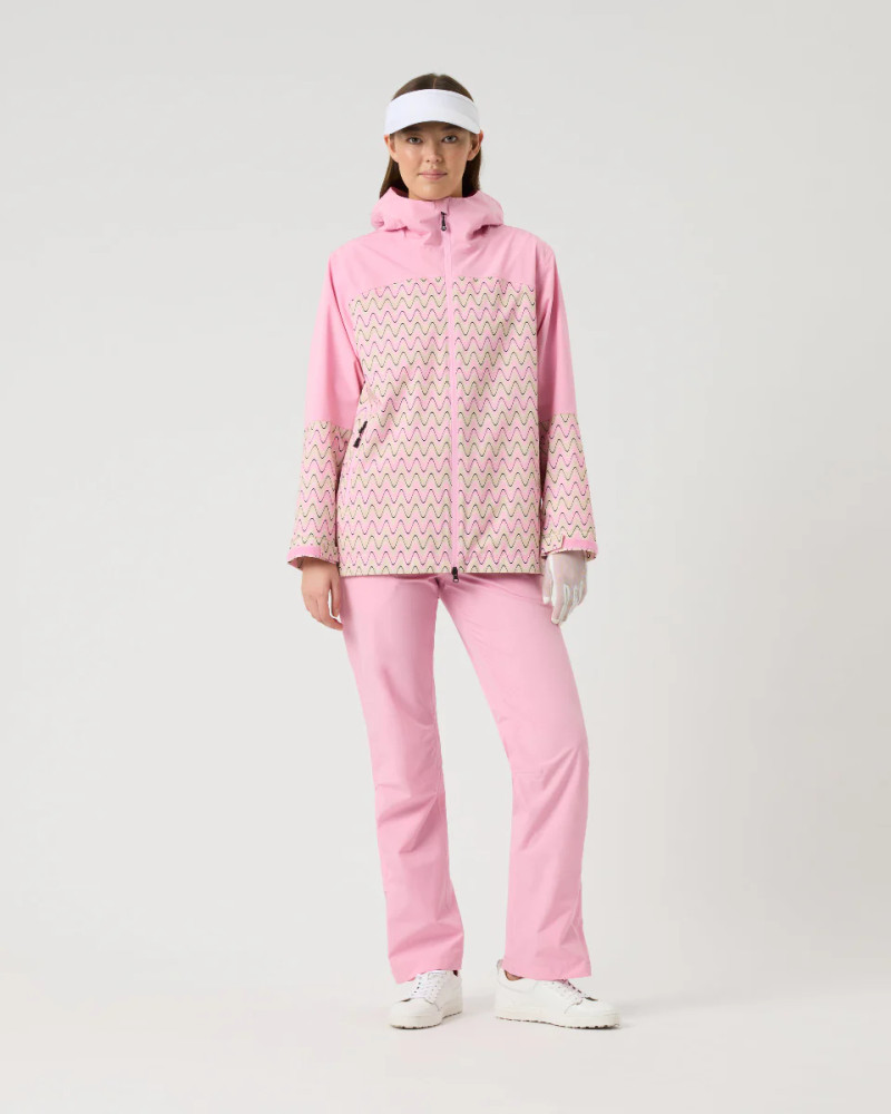 Daily Sports Faenza Geometric Wave Print Rain Jacket [2026]