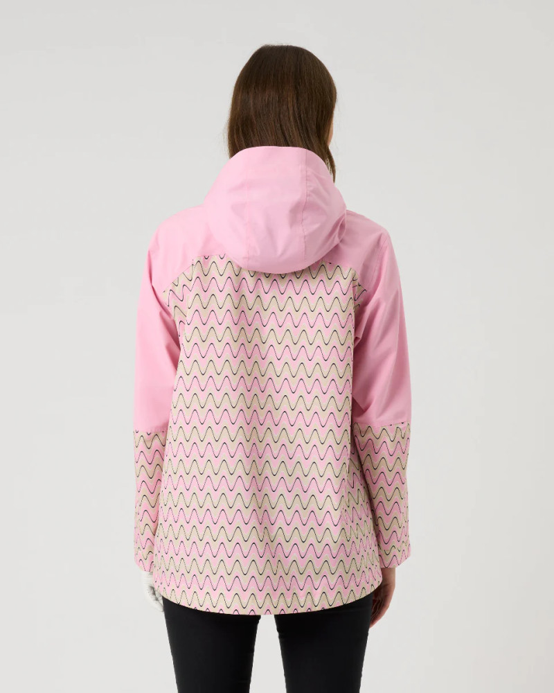 Daily Sports Faenza Geometric Wave Print Rain Jacket [2026]