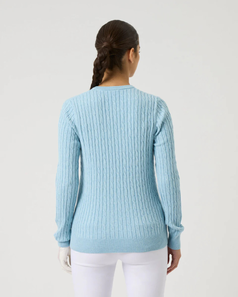 Daily Sports Madelene Cable Knit V-Neck Sweater [SS26]