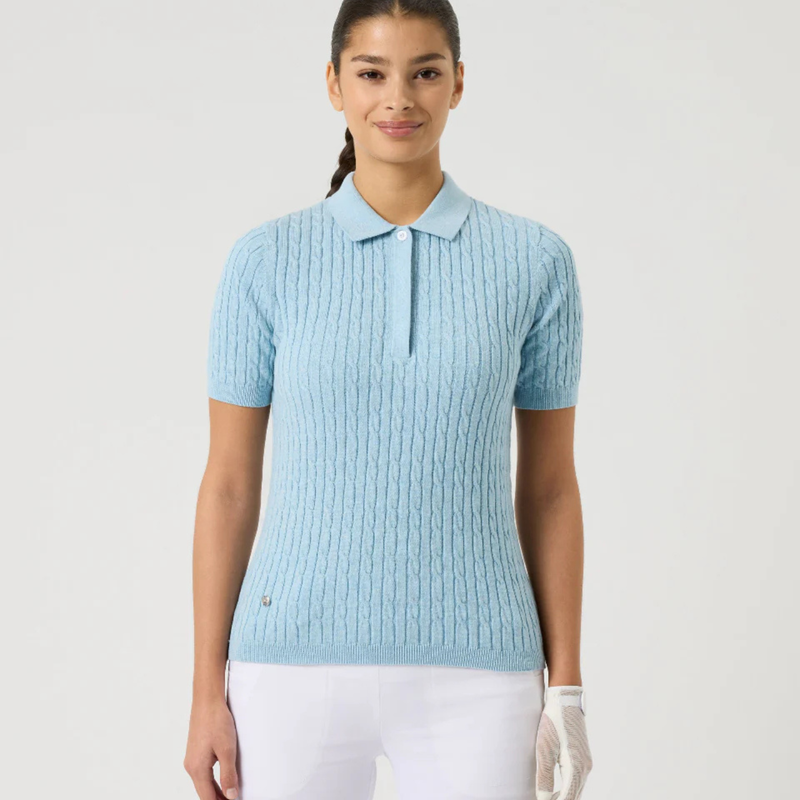Daily Sports Madelene Cable Knit Short Sleeve Polo [SS26]
