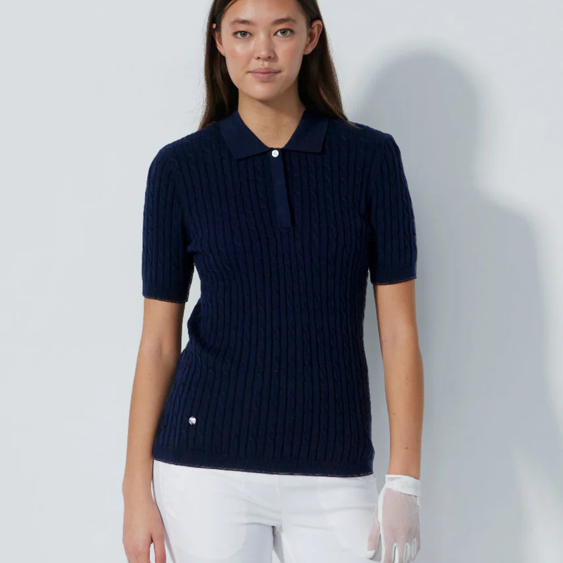 Daily Sports Madelene Cable Knit Short Sleeve Polo [SS26]