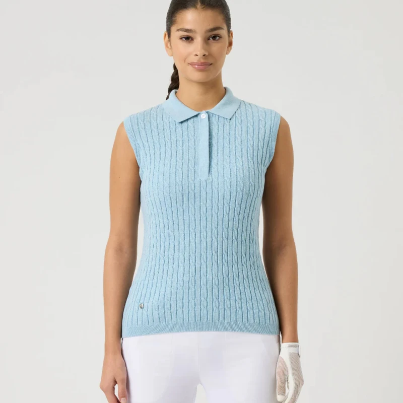 Daily Sports Madelene Cable Knit Sleeveless Polo [SS26]