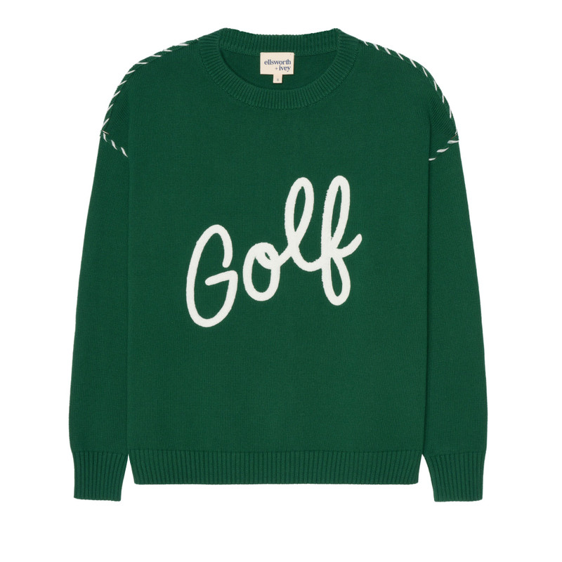 Ellsworth+Ivey Riley Golf Green Crewneck Sweater