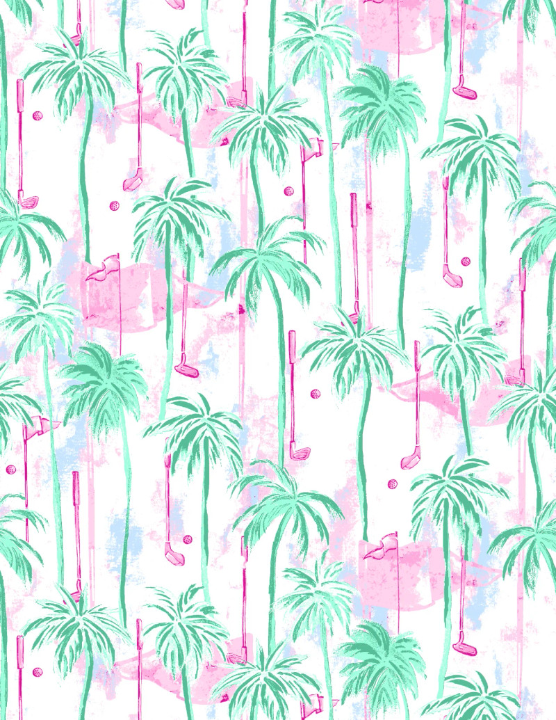 SanSoleil SolCool Golfers Paradise Short Sleeve Mock