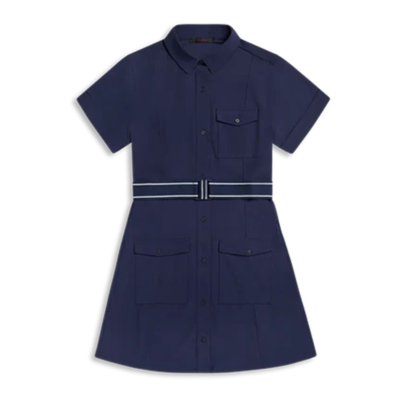 Greyson Phoenix Belted Maltese Blue Shirt Dress