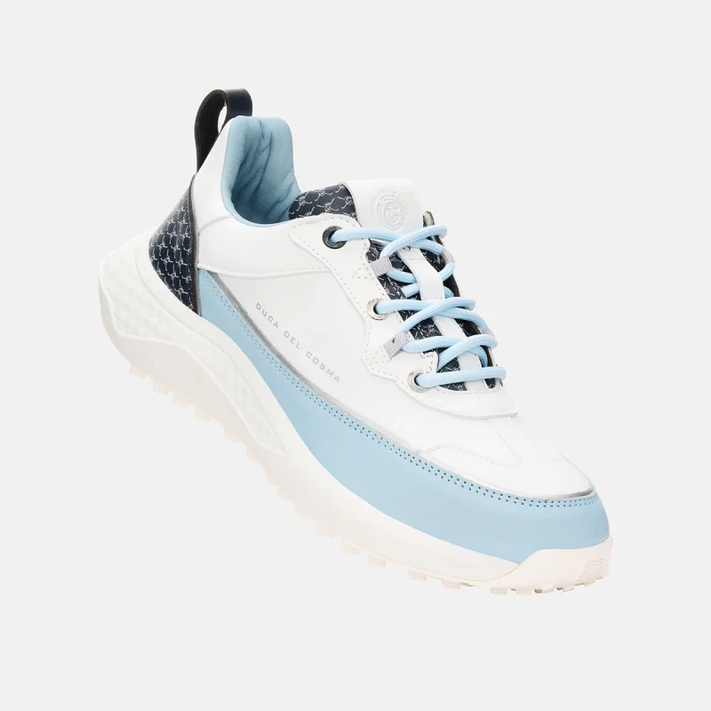 Duca Del Cosma Asara White/Light Blue Waterproof Golf Shoe