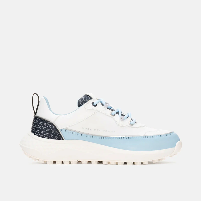 Duca Del Cosma Asara White/Light Blue Waterproof Golf Shoe