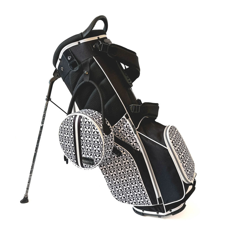Sassy Caddy Black/White Stand Bag | 6-Way Divider