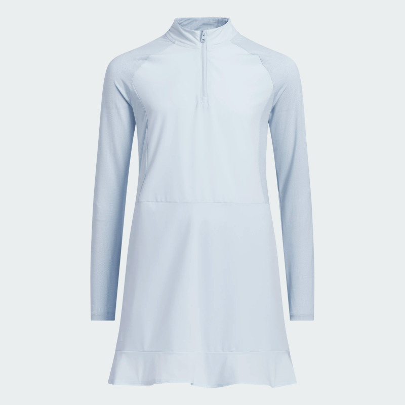 adidas Girls Quarter-Zip Frill Golf Dress