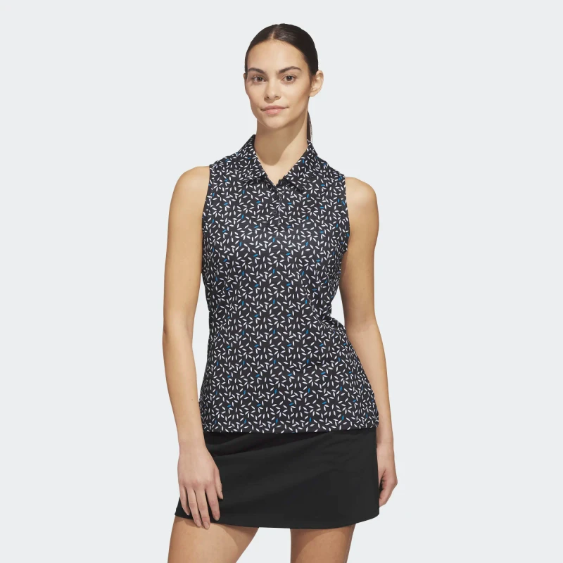 Adidas Ultimate365 Black/Lucid Sleeveless Polo [SS26]