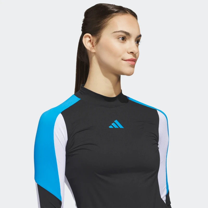Adidas Beyond The Course Color Block Long Sleeve Mock