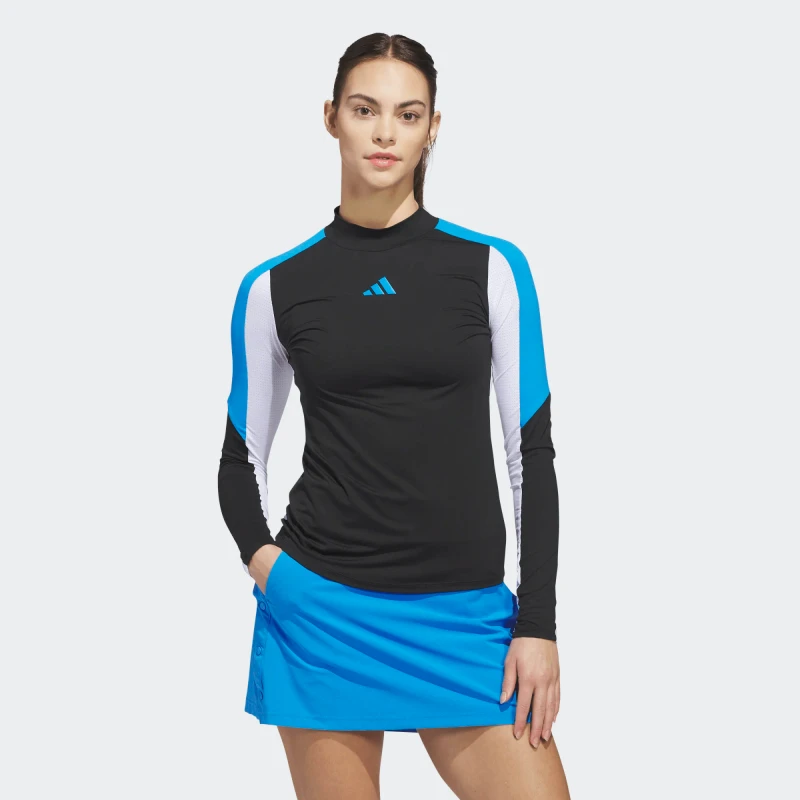 Adidas Beyond The Course Color Block Long Sleeve Mock