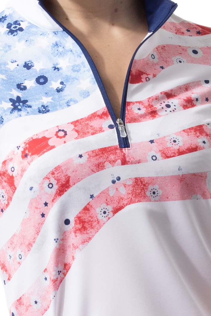 SanSoleil SolCool Liberty Garden Long Sleeve Mock