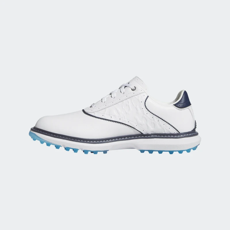 Adidas MC70 White/Lucid Ray Blue Spikeless Golf Shoe