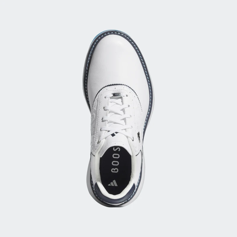Adidas MC70 White/Lucid Ray Blue Spikeless Golf Shoe