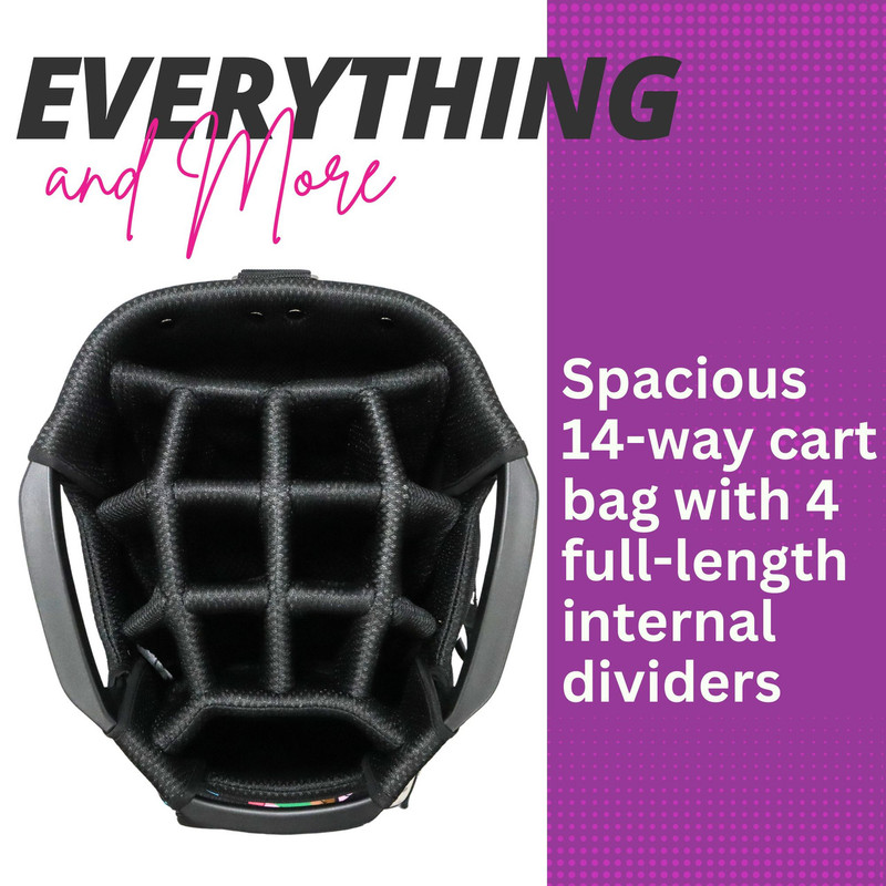 Taboo Fashions Love Notes Pink 14-Way Lightweight Cart Bag