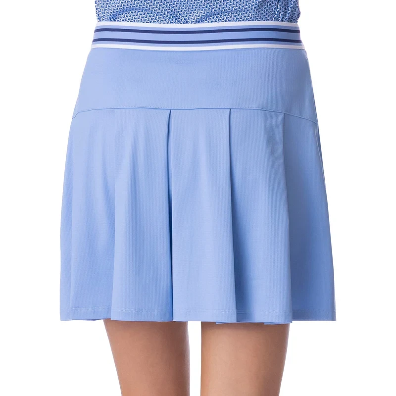 BelynKey Ice Cap Varsity Knit Jacquard Pleat Skort