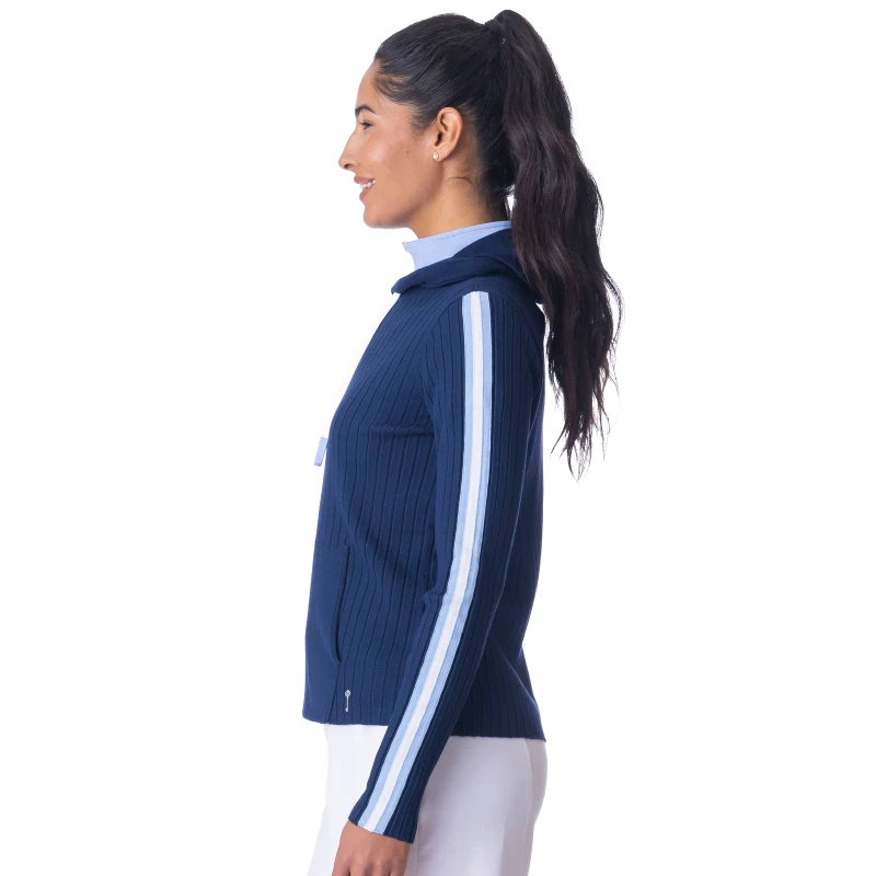 BelynKey Kingston Ink/Ice Cap Stripe Sweater