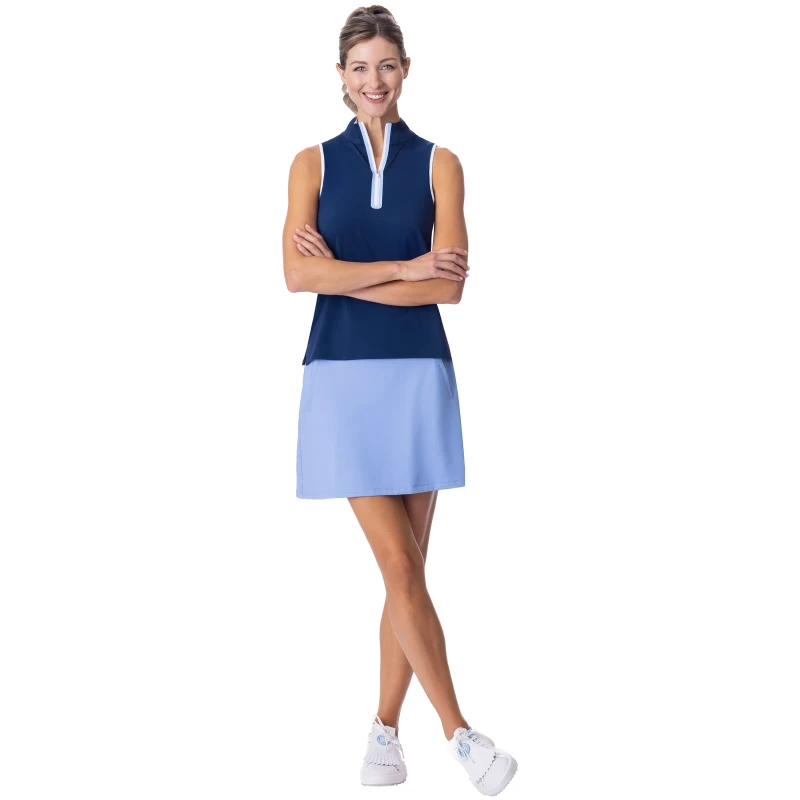 BelynKey Ink/Ice Cap Rosie Sleeveless Mock