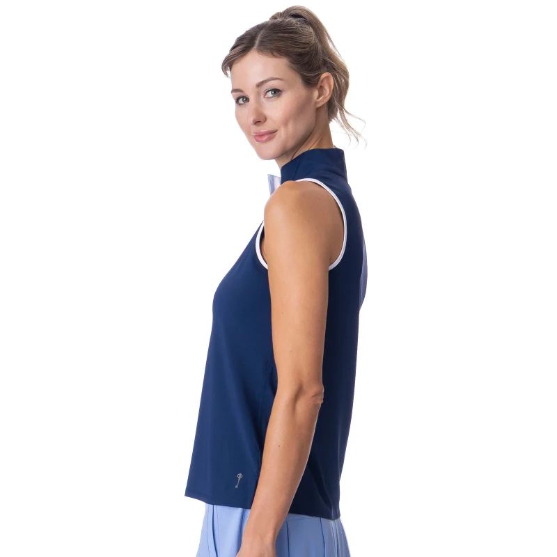 BelynKey Ink/Ice Cap Rosie Sleeveless Mock