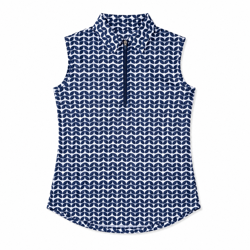JoFit Midnight Leaves Sleeveless Polo