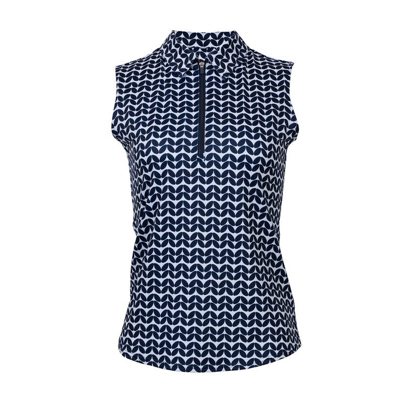 JoFit Midnight Leaves Sleeveless Polo
