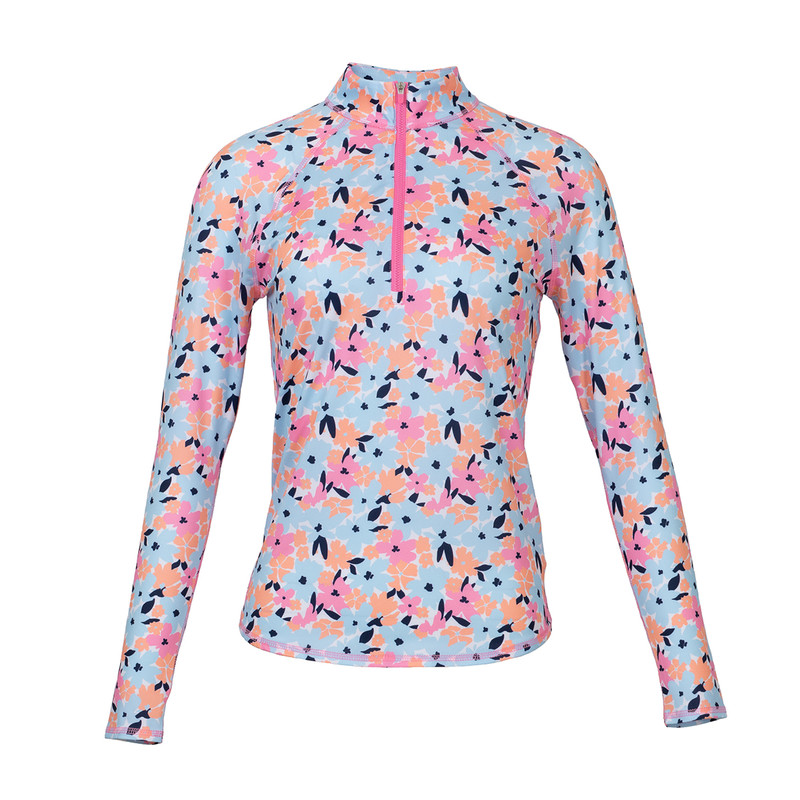 JoFit Pastel Petals Long Sleeve UV Mock