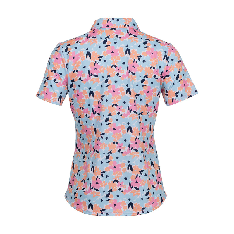 JoFit Pastel Petals Short Sleeve Performance Polo