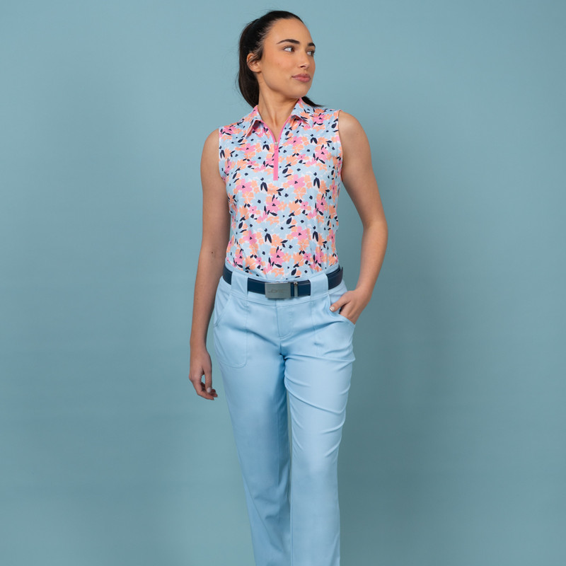 JoFit Pastel Petals Sleeveless Performance Polo