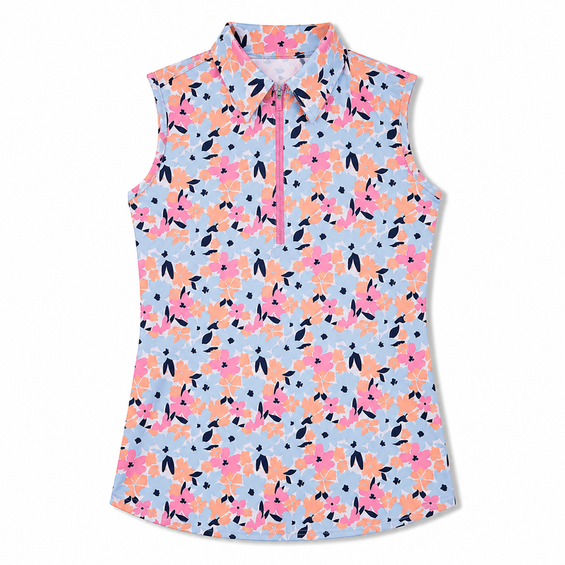 JoFit Pastel Petals Sleeveless Performance Polo 