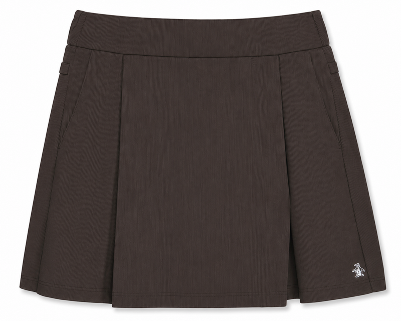 Original Penguin Chocolate Torte Rib Pleat Skort