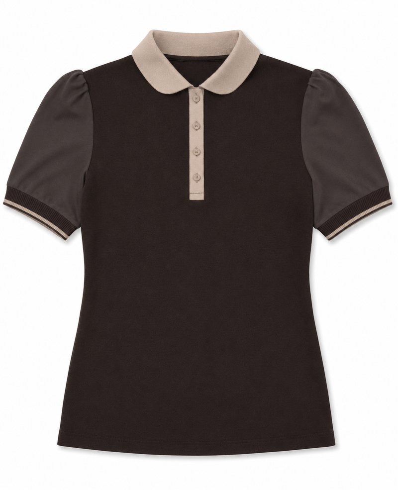 Original Penguin Color Block Chocolate Torte Rib Polo