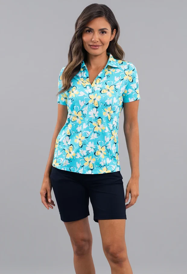 IBKUL Short Sleeve V-Neck Polo [SF26]