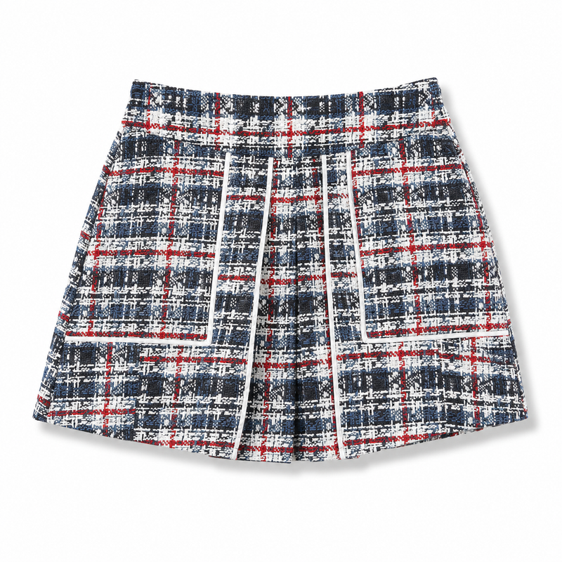 Foray Golf Front Pleat Plaid Bouclé Skort [2026]