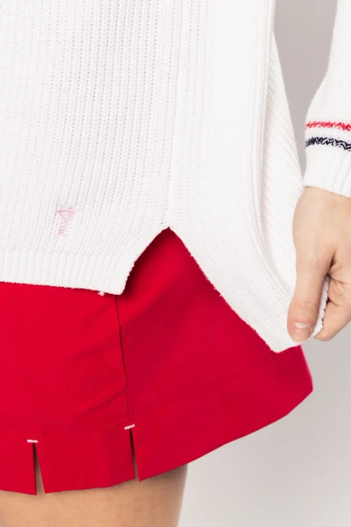 Golftini Darcy White/Red Sweater