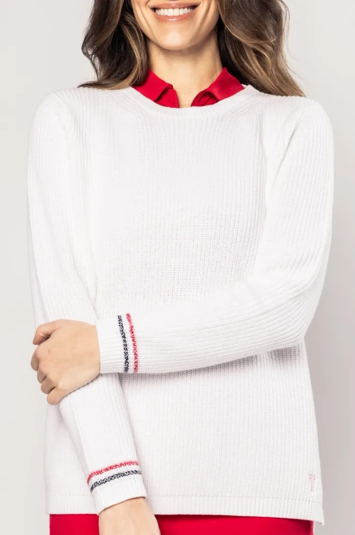 Golftini Darcy White/Red Sweater