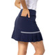 Side Pleat Performance Skort - Blueberry