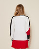 GGblue Pasha Sweater - White/Black/Crimson