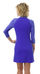 SanSoleil SolStyle 3/4 Sleeve Dress - Stix Blue