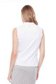 Swing Control Pique Sleeveless Mock - White/White