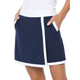 BelynKey Woven Stretch Wrap Skort