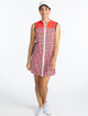 KINONA Clubhouse Sleeveless Golf Dress - Chevron Tomato