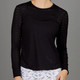 Denise Cronwall Willow L/S Crewneck - Black Perforated