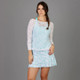 Denise Cronwall Cyan Pullover - White Lace