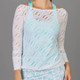 Denise Cronwall Cyan Pullover - White Lace
